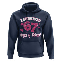 I Survived 67 Days Of School Hoodie Funny Six Seven Teachers Students Meme Pink - Wonder Print Shop