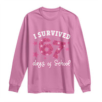 I Survived 67 Days Of School Long Sleeve Shirt Funny Six Seven Teachers Students Meme Pink - Wonder Print Shop