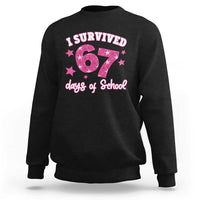 I Survived 67 Days Of School Sweatshirt Funny Six Seven Teachers Students Meme Pink - Wonder Print Shop