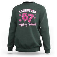 I Survived 67 Days Of School Sweatshirt Funny Six Seven Teachers Students Meme Pink - Wonder Print Shop
