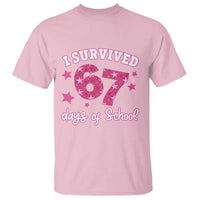 I Survived 67 Days Of School T Shirt Funny Six Seven Teachers Students Meme Pink - Wonder Print Shop