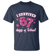 I Survived 67 Days Of School T Shirt Funny Six Seven Teachers Students Meme Pink - Wonder Print Shop