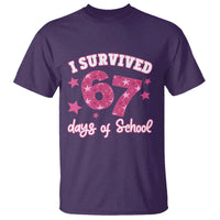 I Survived 67 Days Of School T Shirt Funny Six Seven Teachers Students Meme Pink - Wonder Print Shop