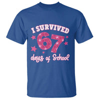 I Survived 67 Days Of School T Shirt Funny Six Seven Teachers Students Meme Pink - Wonder Print Shop