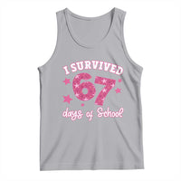 I Survived 67 Days Of School Tank Top Funny Six Seven Teachers Students Meme Pink - Wonder Print Shop