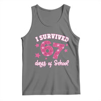 I Survived 67 Days Of School Tank Top Funny Six Seven Teachers Students Meme Pink - Wonder Print Shop