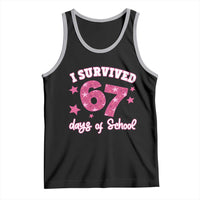 I Survived 67 Days Of School Tank Top Funny Six Seven Teachers Students Meme Pink - Wonder Print Shop