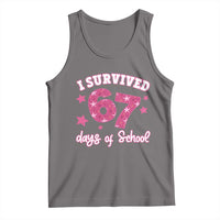 I Survived 67 Days Of School Tank Top Funny Six Seven Teachers Students Meme Pink - Wonder Print Shop