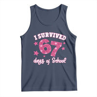 I Survived 67 Days Of School Tank Top Funny Six Seven Teachers Students Meme Pink - Wonder Print Shop