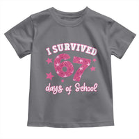 I Survived 67 Days Of School Toddler T Shirt Funny Six Seven Teachers Students Meme Pink - Wonder Print Shop