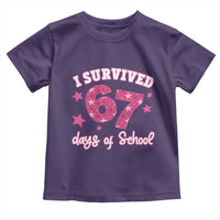 I Survived 67 Days Of School Toddler T Shirt Funny Six Seven Teachers Students Meme Pink - Wonder Print Shop