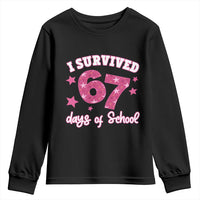 I Survived 67 Days Of School Youth Sweatshirt Funny Six Seven Teachers Students Meme Pink - Wonder Print Shop