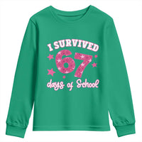I Survived 67 Days Of School Youth Sweatshirt Funny Six Seven Teachers Students Meme Pink - Wonder Print Shop