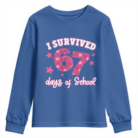 I Survived 67 Days Of School Youth Sweatshirt Funny Six Seven Teachers Students Meme Pink - Wonder Print Shop