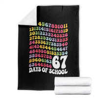 67 Days of School Throw Blanket Funny Six Seven Meme Teacher Student Gen Alpha Slang - Wonder Print Shop