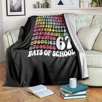 67 Days of School Throw Blanket Funny Six Seven Meme Teacher Student Gen Alpha Slang - Wonder Print Shop