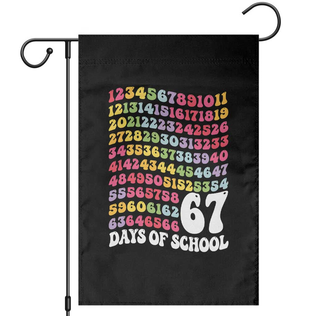 67 Days of School Garden Flag Funny Six Seven Meme Teacher Student Gen Alpha Slang - Wonder Print Shop
