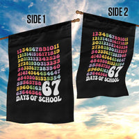 67 Days of School Garden Flag Funny Six Seven Meme Teacher Student Gen Alpha Slang - Wonder Print Shop