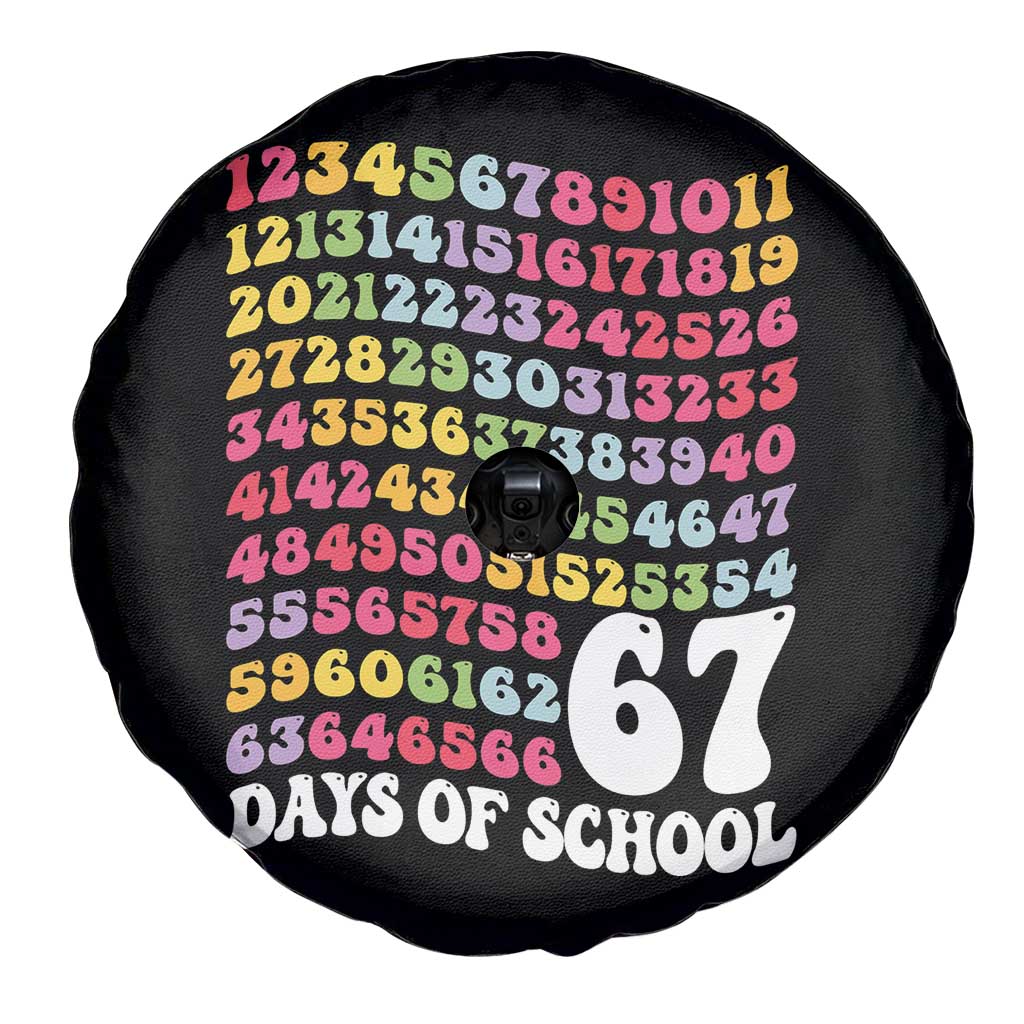 67 Days of School Spare Tire Cover Funny Six Seven Meme Teacher Student Gen Alpha Slang - Wonder Print Shop