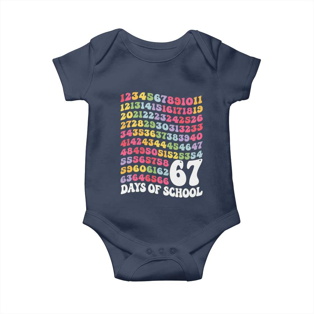 67 Days of School Baby Onesie Funny Six Seven Meme Teacher Student Gen Alpha Slang - Wonder Print Shop