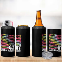 67 Days of School 4 in 1 Can Cooler Tumbler Funny Six Seven Meme Teacher Student Gen Alpha Slang - Wonder Print Shop