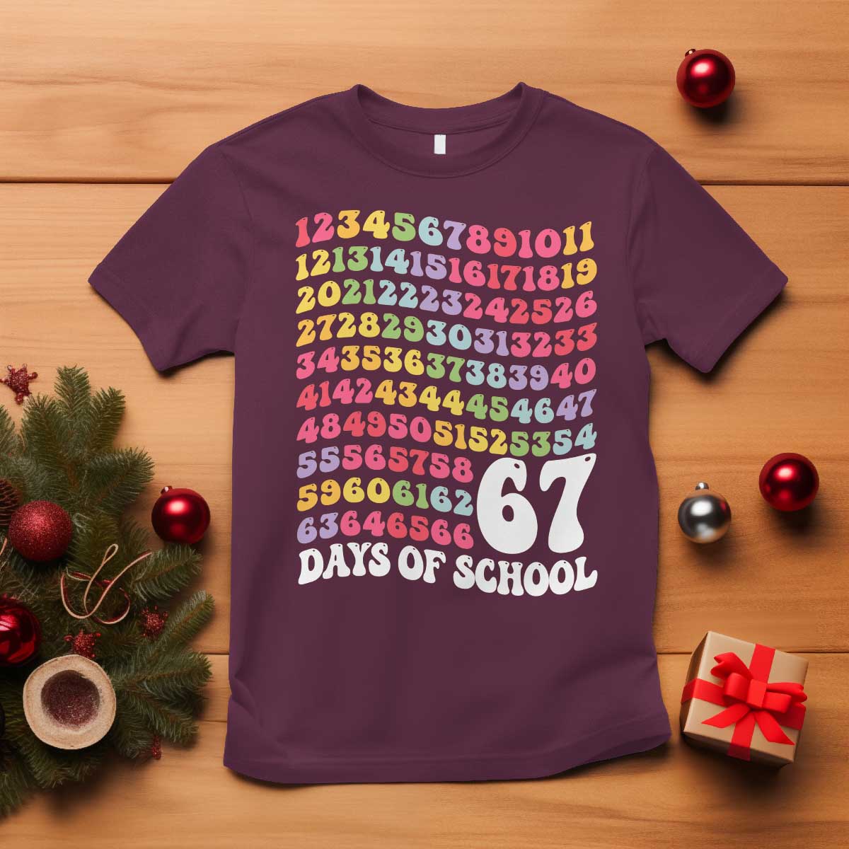 67 Days of School T Shirt Funny Six Seven Meme Teacher Student Gen Alpha Slang - Wonder Print Shop