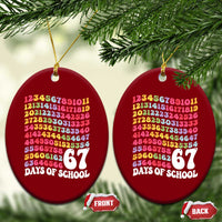 67 Days of School Ceramic Ornament Funny Six Seven Meme Teacher Student Gen Alpha Slang - Wonder Print Shop