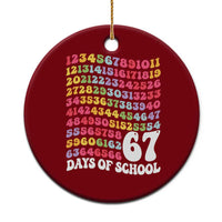 67 Days of School Ceramic Ornament Funny Six Seven Meme Teacher Student Gen Alpha Slang - Wonder Print Shop