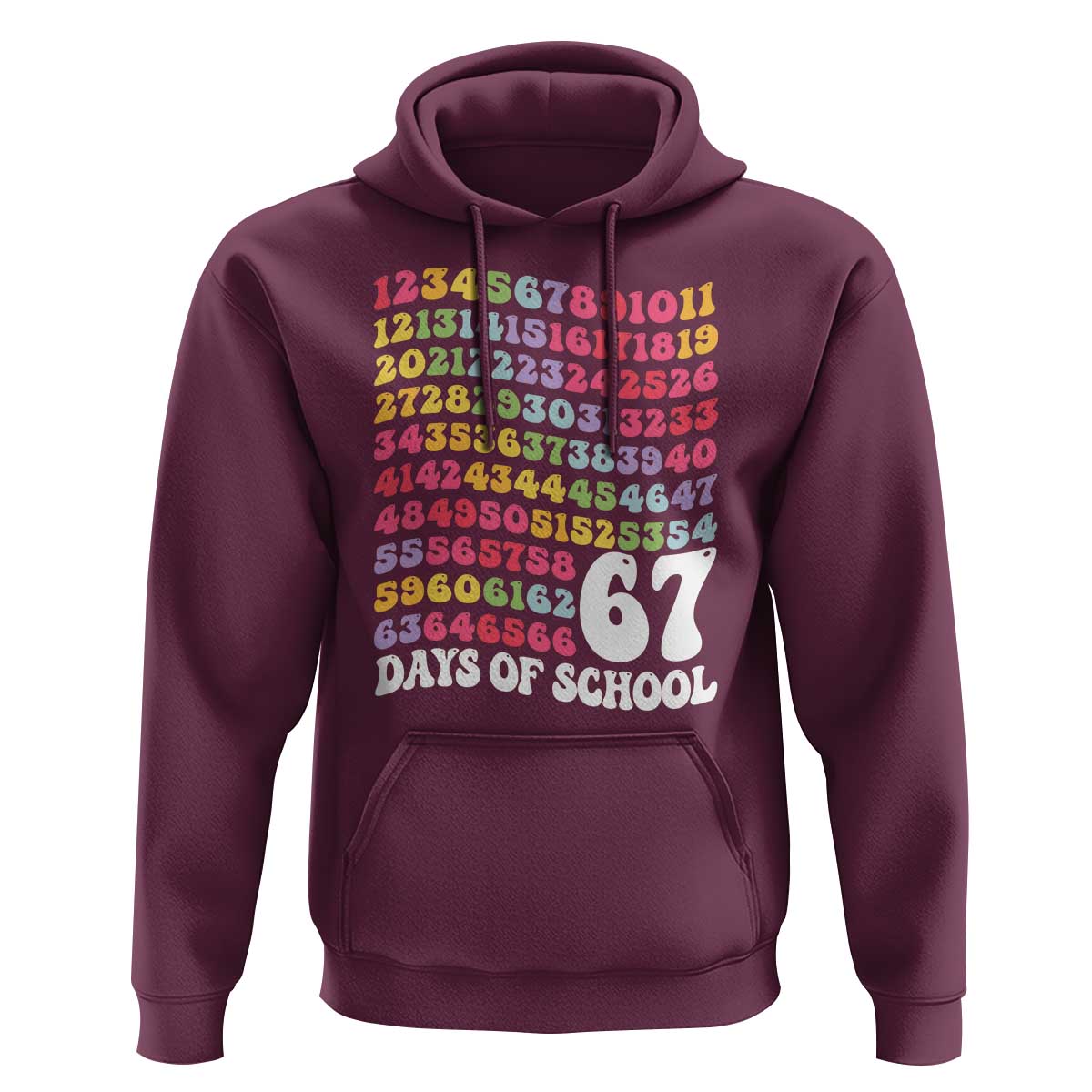 67 Days of School Hoodie Funny Six Seven Meme Teacher Student Gen Alpha Slang - Wonder Print Shop