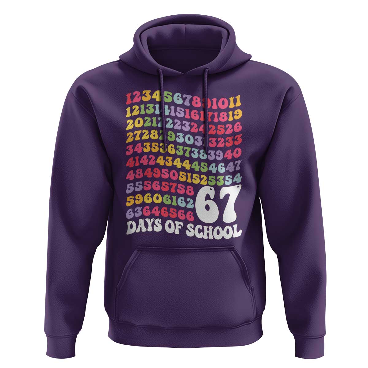 67 Days of School Hoodie Funny Six Seven Meme Teacher Student Gen Alpha Slang - Wonder Print Shop