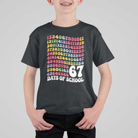 67 Days of School T Shirt For Kid Funny Six Seven Meme Teacher Student Gen Alpha Slang - Wonder Print Shop