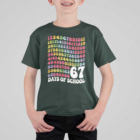 67 Days of School T Shirt For Kid Funny Six Seven Meme Teacher Student Gen Alpha Slang - Wonder Print Shop