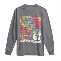 67 Days of School Long Sleeve Shirt Funny Six Seven Meme Teacher Student Gen Alpha Slang - Wonder Print Shop
