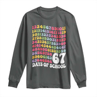 67 Days of School Long Sleeve Shirt Funny Six Seven Meme Teacher Student Gen Alpha Slang - Wonder Print Shop