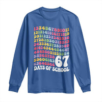 67 Days of School Long Sleeve Shirt Funny Six Seven Meme Teacher Student Gen Alpha Slang - Wonder Print Shop