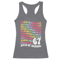 67 Days of School Racerback Tank Top Funny Six Seven Meme Teacher Student Gen Alpha Slang - Wonder Print Shop