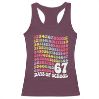 67 Days of School Racerback Tank Top Funny Six Seven Meme Teacher Student Gen Alpha Slang - Wonder Print Shop