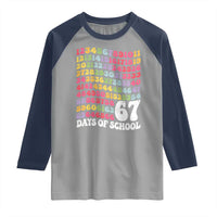 67 Days of School Raglan Shirt Funny Six Seven Meme Teacher Student Gen Alpha Slang - Wonder Print Shop
