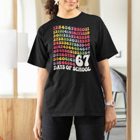 67 Days of School T Shirt For Women Funny Six Seven Meme Teacher Student Gen Alpha Slang - Wonder Print Shop