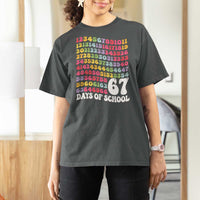 67 Days of School T Shirt For Women Funny Six Seven Meme Teacher Student Gen Alpha Slang - Wonder Print Shop