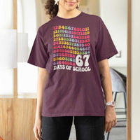 67 Days of School T Shirt For Women Funny Six Seven Meme Teacher Student Gen Alpha Slang - Wonder Print Shop