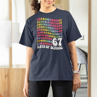 67 Days of School T Shirt For Women Funny Six Seven Meme Teacher Student Gen Alpha Slang - Wonder Print Shop