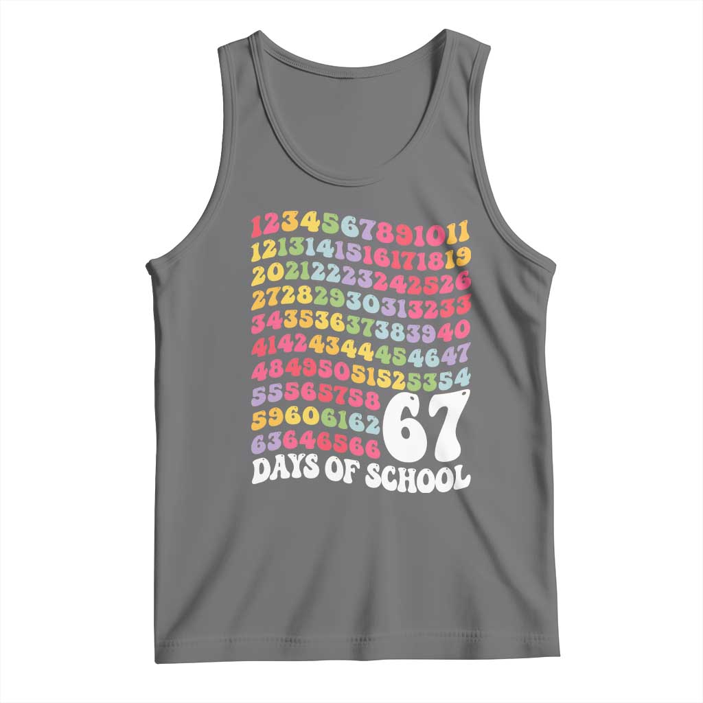 67 Days of School Tank Top Funny Six Seven Meme Teacher Student Gen Alpha Slang - Wonder Print Shop