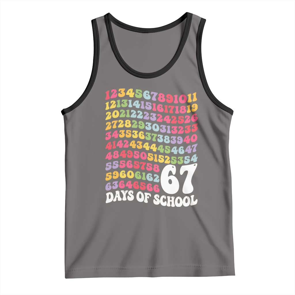 67 Days of School Tank Top Funny Six Seven Meme Teacher Student Gen Alpha Slang - Wonder Print Shop