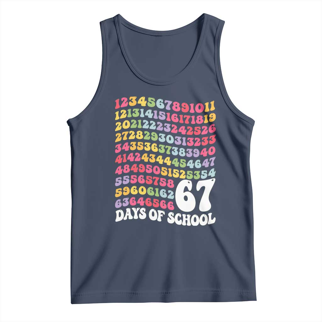 67 Days of School Tank Top Funny Six Seven Meme Teacher Student Gen Alpha Slang - Wonder Print Shop
