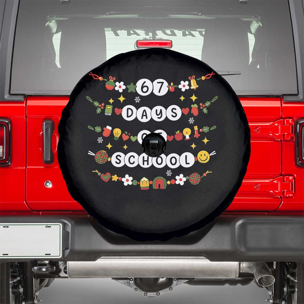 Christmas 67 Days of School Spare Tire Cover Bracelets 6 7 Teacher Student Funny Six Seven Meme Slang - Wonder Print Shop