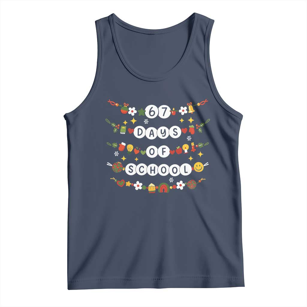 Christmas 67 Days of School Tank Top Bracelets 6 7 Teacher Student Funny Six Seven Meme Slang - Wonder Print Shop