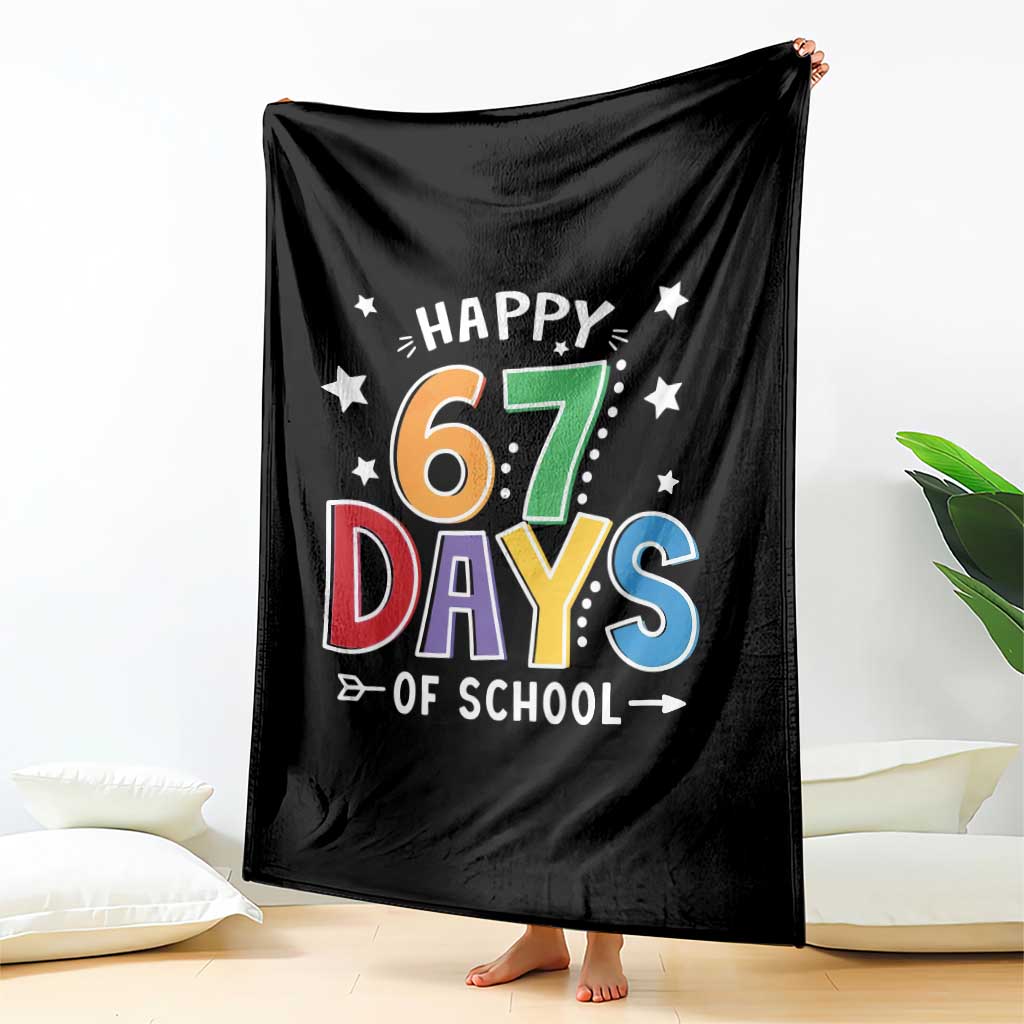 67 Days of School Throw Blanket Funny Meme Teacher Student 67th Day - Wonder Print Shop