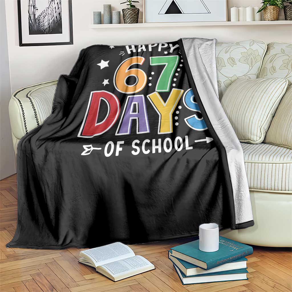 67 Days of School Throw Blanket Funny Meme Teacher Student 67th Day - Wonder Print Shop