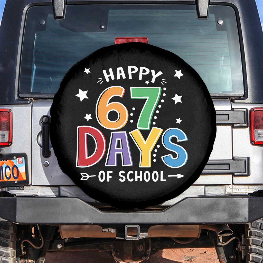 67 Days of School Spare Tire Cover Funny Meme Teacher Student 67th Day - Wonder Print Shop